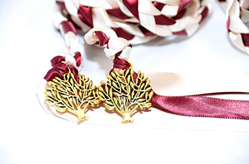 Divinity Braid Burgundy Blush Champagne Tree Of Life Wedding Handfasting Cord #Wedding #Weddingceremony #Celtic #Handfasting #Handfastingcord #Celticwedding #Treeoflife #TOP6