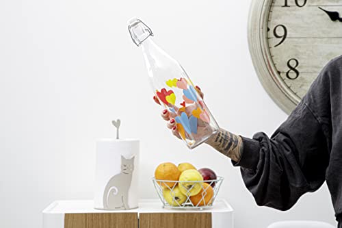 Baroni Home Set di 6 Bottiglie Acqua di Vetro da