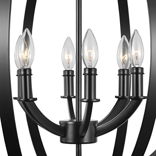 Progress Lighting Equinox Collection 6-Light New Traditional Sphere Pendant Light Matte Black by Progress Lighting - Image 3