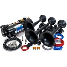 HornBlasters Flatlaw 3-Liter Train Horn Kit, All-In-One Air System - Easy Install - Big Sound