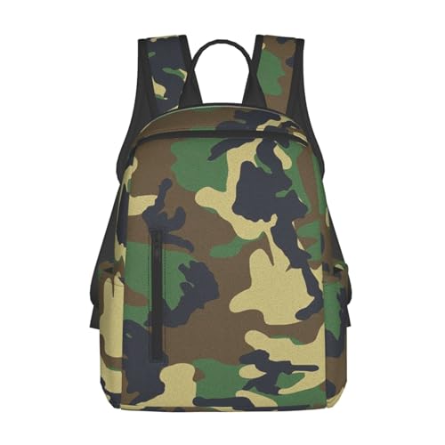Sac à dos léger avec motif militaire et compartiments pratiques