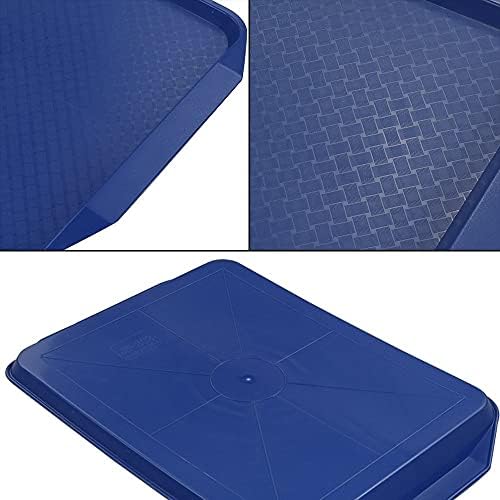 Fosly Plastic Serving Trays, Plastic Fast Food Tray, 6 Packs Trays