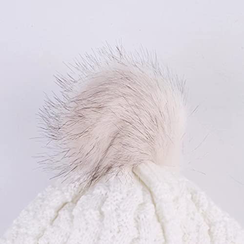 Llmoway Baby Winter Hat With Ear Flaps Fleece Lined Pom Hats Infant Beanie For Boys Girls White 0-1T #TOP3