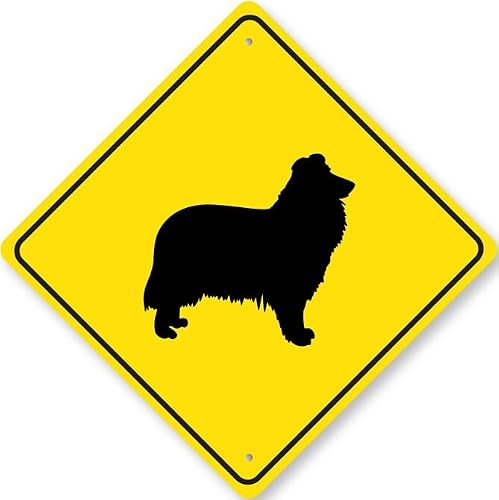 Collie Dog Diamond Sign