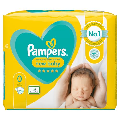 Pampers Baby Windeln Größe 0 (1.5-2.5kg) Premium Protection, 24 Stück, Pampers Weichster Komfort Und Schutz