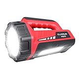 klarus RS10 Rechargeable Spotlight Flashlight with White/Red Flood Light, Camping Lantern Flashlight Combo, 8000mAh Capacity, 7 Light Modes Led Large Flashlight for Hurricane Emergency, Outdoor