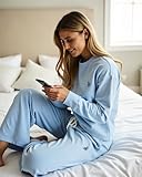 The 11 Best Loungewear Sets for Women Over 50: Comfort with Style (2026) 8 U.S. Polo Assn. Lounge Sets for Women, Tracksuit Sets for Women 2 Piece with Top and Wide Leg Sweatpants for Spring (Clear Sky, Large)