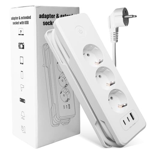 Hospaop E30 Mehrfachsteckdose USB 3-Fach