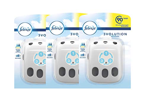 3 x Febreze 3VOLUTION tapón de fragancia Removedor de olores y experiencia de fragancia
