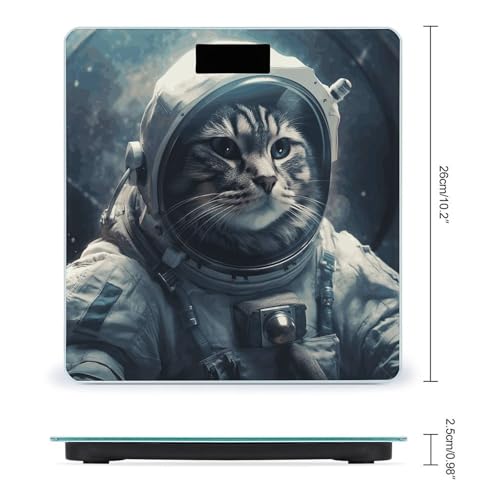 Báscula digital Astronaut Cat in Space para baño miniatura 2