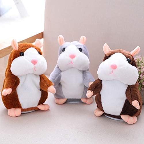 Eocolz Talking Hamster Repeats What You Say Mimicry Pet Plush Buddy Electronic Mouse Interactive Toy Funny Kids Stuffed Toys Children Early Learning for Girl and Boy (Brown) 7 41 VDG7S8SL. AC