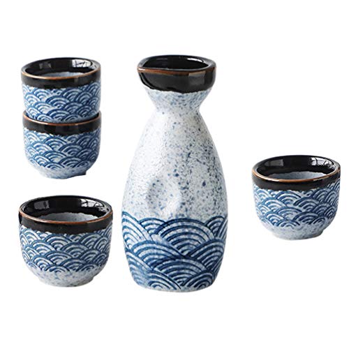 DOITOOL 5-Delige Keramische Japanse Sake Set Sake Serveerset Sake Cups Set 180Ml 20Ml - Image 7