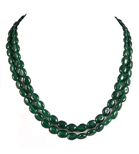 AV Fashion India - Semi Preciouse Onyx Gemstone Beads 2 Layer Necklace 16 Inch Small Size Mala For Women and Girl Fashion Jewellery (Same as Shown In Image) (Green Colour) (B08WQ2WQBD) Amazon Price History, Amazon Price Tracker