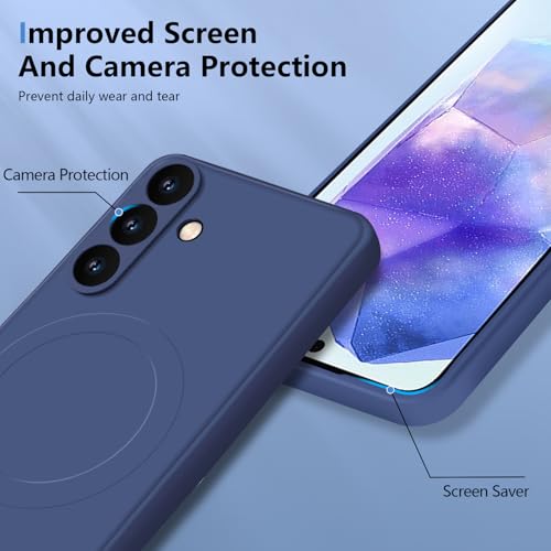 Coque pour Samsung Galaxy A55 compatible avec Mag-Safe silicone