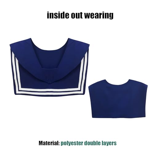 Sailor Collar for Women Detachable Fake Collar Accessory Polyester Scarf to Match Tops DressesDress4