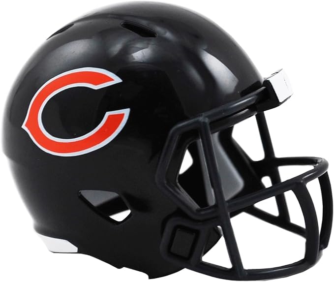 Chicago Bears Current Riddell Speed Pocket Pro Mini 2 Football Helmet - New in Riddell Clamshell