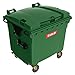 Produktbild Sulo Grüne Mülltonne Müllcontainer MGB 1100 Liter Abfallcontainer Behälter Kübel Container Bio-Tonne | 4-Rad-Behälter mit Flachdeckel | Robuste Deckelkonstruktion | Grün