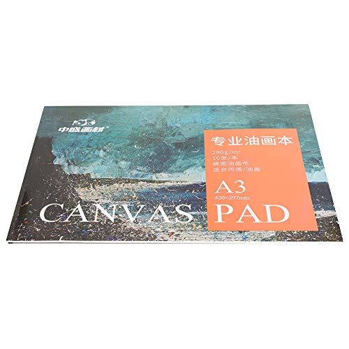 Papier coton canvas pour peinture à l'huile grain épais texture haut de gamme A3