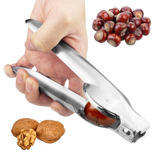 MeoZynxadril Alicates Castañas, Abridor Castañas Acero Inoxidable, Cortador de Castañas, Multifunción Chestnut Peeler, Chestnut Cutter Opener, para Castañas, Nueces, Avellanas, Otros Frutos Secos