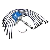 A-Team Performance HEI Distributor Blue Cap and 8mm Silicone Spark Plug Wires Kit Compatible with Ford FE 332 352 360 390 406 427 428