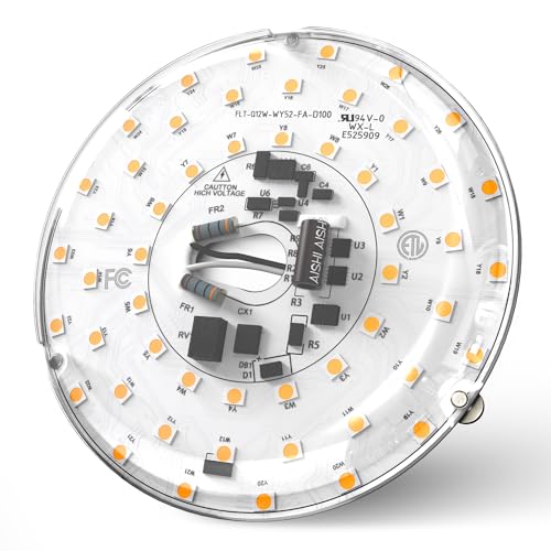 Hisoo 3.93'' LED Light Engine Retrofit Kit for Ceiling Fan, 12W 1000Lm Dimmable Replacement, 3000K...