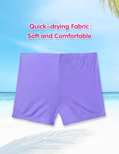 Image of Girls Swimsuit Colorful Short Sleeve Bathing Suits UPF 50+ Rash Guard Set Two Piece Summer Swimwear