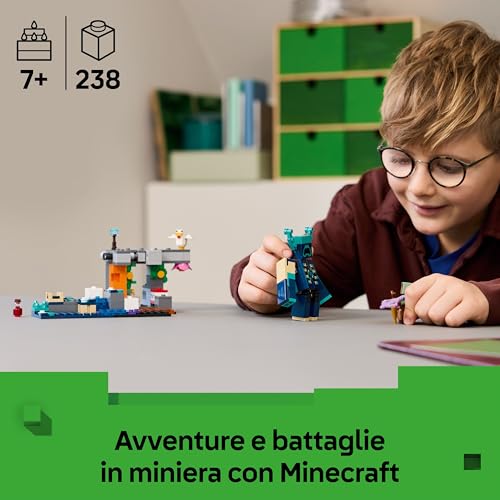 Minecraft L’Incontro con il Sorvegliante - Giocattolo Interattivo con Minifigure, Mob e Funzione TNT di Caduta Massi - Regalo per Gamer, Bambini e Bambine da 7 Anni in su da Collezione - 21274 - Lego - Immagine 2