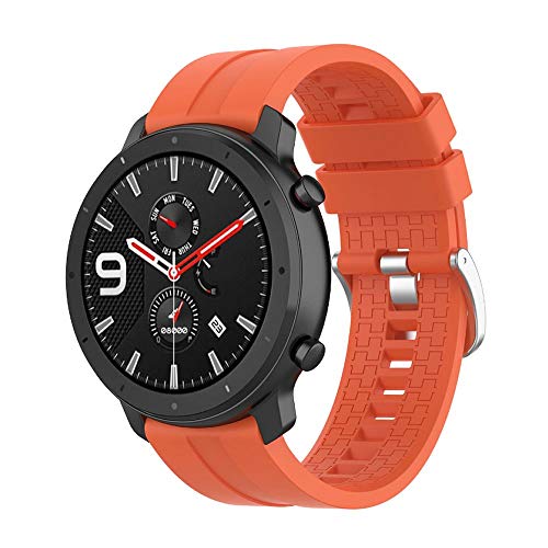 Pulseira 22mm Silicone LTimports, compativel com Amazfit GTR 47mm - Gtr4/Gtr3/Gtr2 - Stratos 2/3 - G