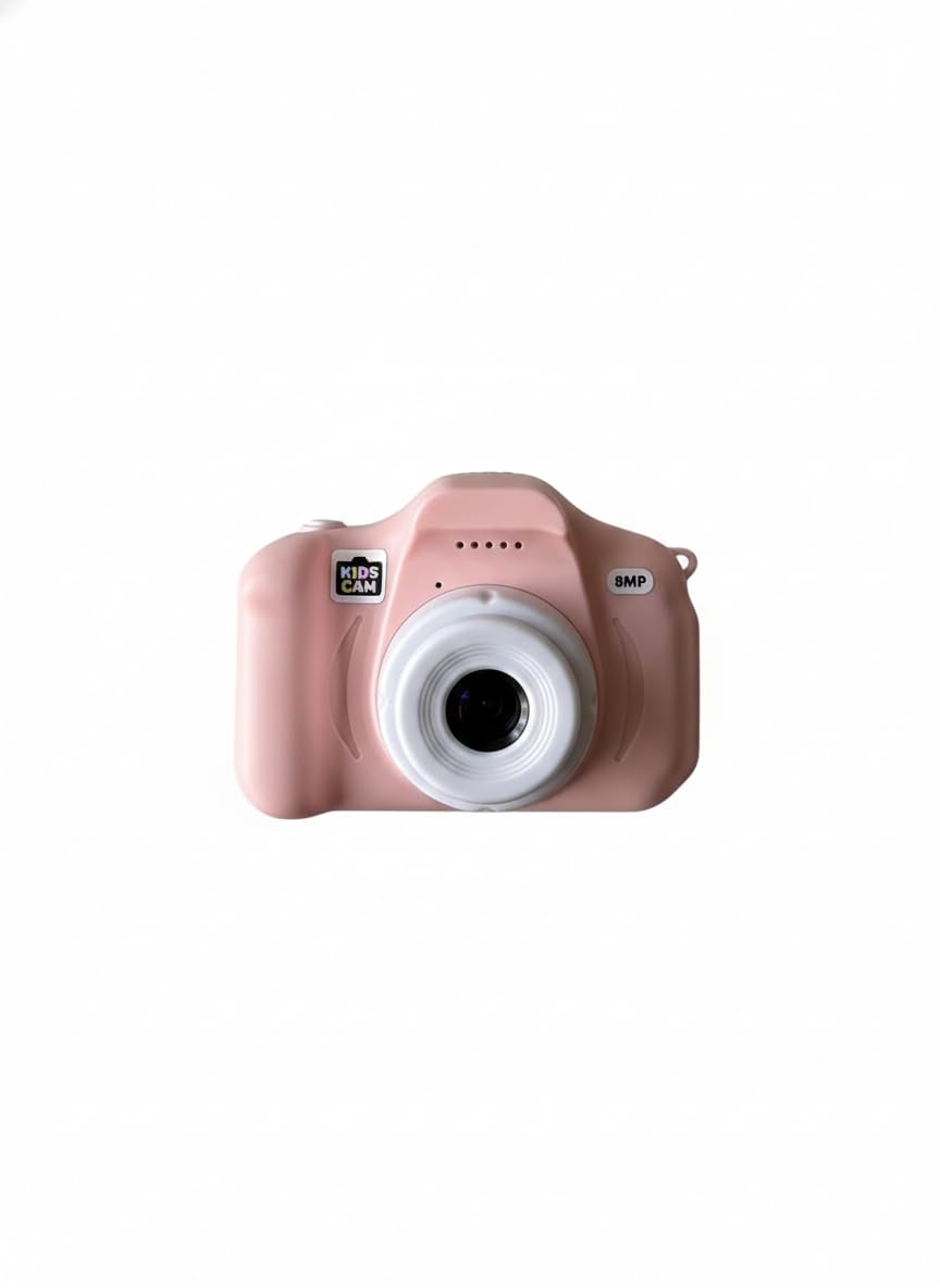 48MP Kids Digital Camera with Video Recorder | 2-Inch Screen for Boys & Girls Ages 5-10 | Mini Toy Camera for Fun Photos & Videos (Small Pink Lens)
