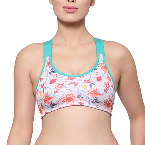 Image of Inner Sense Sports Bra for Women Made with Organic Cotton and Bamboo I Adjustable Padded Bra for Women with Cross Back Strap I Wire Free Medium Impact Innerwear