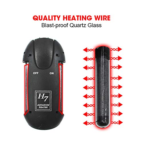 MQ Mini Aquarium Heater 200W Betta Fish Tank Heater with Digital LED Display and External Thermostat Controller, for Fish Tank 25-60 Gallon - Thumbnail 6