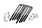 Rough Country Universal Square U-Bolt Kit - 2.5' W x 8.5' L (Inside), 9/16' Thread, Set of 4 Suspension...