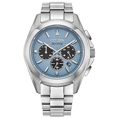 Silver-Tone Bracelet & Light Blue Dial
