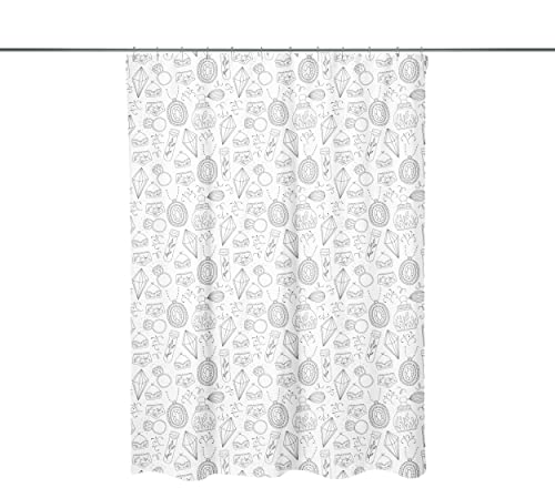 Tenda da Doccia Impermeabile Resistente alle Muffe Facile da Pulire da doccia Stampata Digitalmente Lavabile Dimensioni 150x200 1 Pezzo - Prodotto e Progettato in Turchia