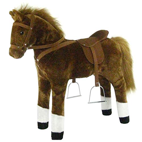 Pferd Spielpferd zum Reiten Stehpferd 75 cm Höhe 100 kg Traglast mit Sattel UVM