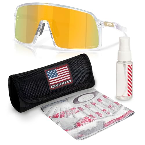 Oakley OO9406 Sutro Shield Shaped Non-Polarized Sunglasses for Men – Includes Official Eyewear Kit – Pacific Glass Frame with Prizm 24K Lens