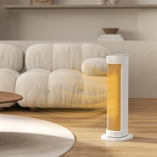 HOMCOM Calefactor Eléctrico Bajo Consumo, 2000W PTC, Termoventilador con 3 Modos, Termostato Regulable, Temporizador, Protección contra Vuelcos y Sobrecalentamiento, Control Remoto para 15-20㎡, Blanco - imagen 9