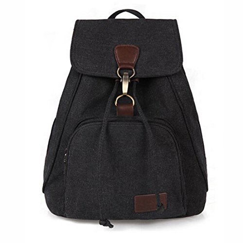 SOFÍA moda simple mochila bolsa de lona de color sólido para el viaje de las señoras