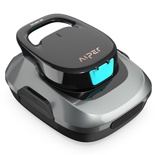AIPER Robot Piscine sans Fil, Aspirateur de Piscine Automatique, Autonomie 90 Min, Aspire Débris et Feuilles, Auto-Stationnement, Idéal pour Piscines...