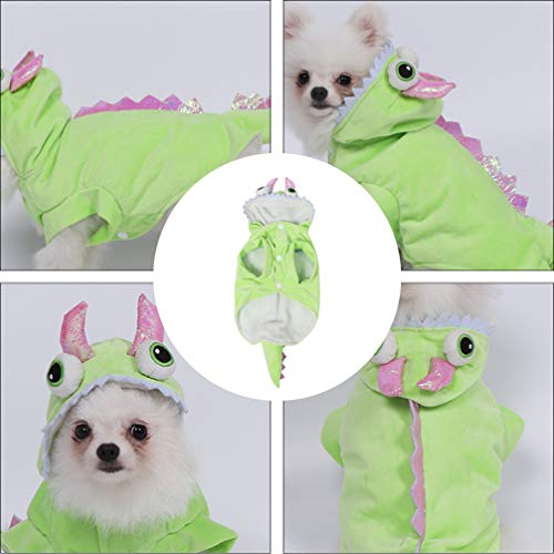 UKCOCO Traje Do Animal de Estimação Do Dia Das Bruxas Design de Dinossauro Roupas de Cachorro Macacã