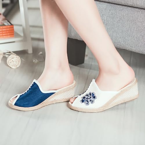 Espadrilles bouche de poisson femme compensées confortables 38 - 2