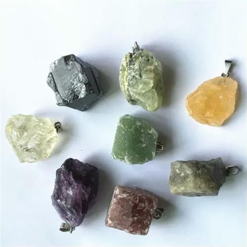 Collier pierre de quartz véritable pendentif cristal de roche lot de 10
