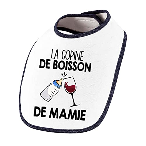 Planetee Bavoir bébé La copine de boisson de mamie Vin