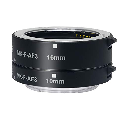 mcoplus MK-F-3A Metal Auto Focus AF Macro Extension Tubes Set(10+16mm) for Fujifilm Fuji