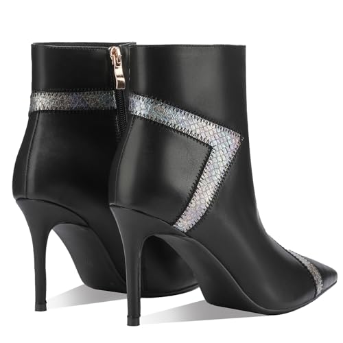 TDD Sexy Dress Stiletto Booties for Women Pointed Toe Ankle Boots4