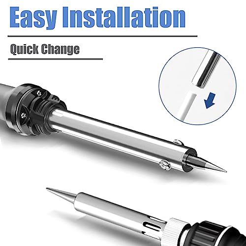 Image of Mesee 10Pcs Soldering Iron Tip Set, 900M Soldering Tips Replacement Fine Solder Gun Tips Welding Head Tool Accessory Compatible with Hakko, Radio Shack, TENMA, ATTEN, Aoyue, Yihua Solder Station