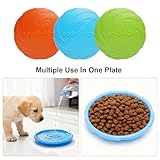 3 Stück Frisbee Hund Gummi 15cm Dog Disc Hundefrisbee Hunde Frisbee Scheibe für Werfen & Fangen, Target Bodentarget Hund Hundespielzeug Frisbees zum Apportieren für Hundetraining und Spielspaß