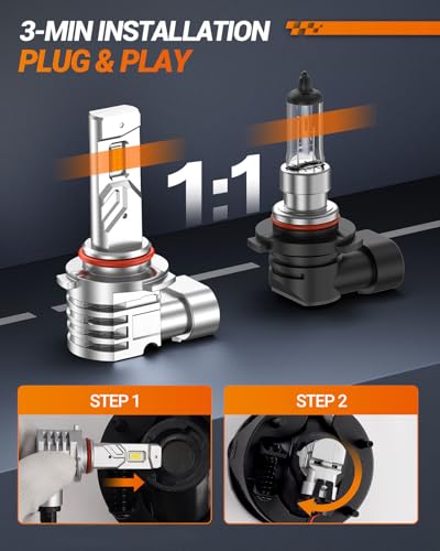 Image of SEALIGHT H10 LED Fog Light Bulb, 35000LM 6500K Cool White, 9140 9145 LED Fog Lights Brighter Road Visibility in Fog & Rain, Copper Cooling System, Plug-N-Play, Pack of 2