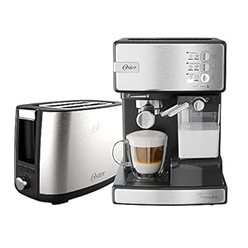 Kit Inox Cafeteira Espresso Nova Primalatte e Torradeira Oster - 127V