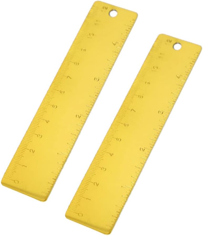 TEHAUX 2pcs Stainless Steel Drawing Ruler Nordic Style School Supplies for Students Architects and Designers Compact and Measuring Tool Precise Scale
